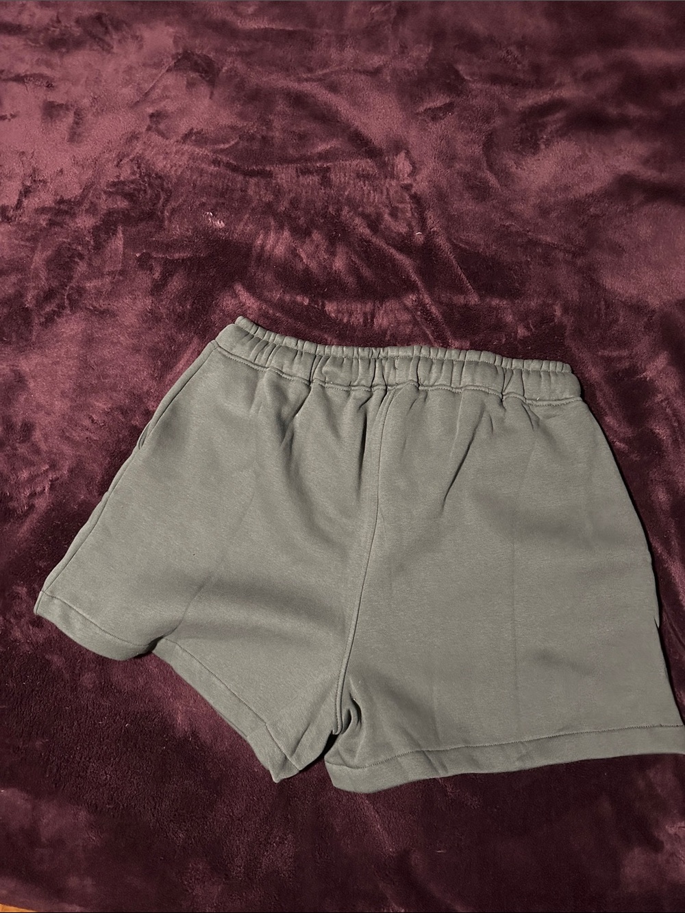 Disturbia Nirah Olive Green Embroidered Drawstring Cotton Shorts - Picture 2 of 2